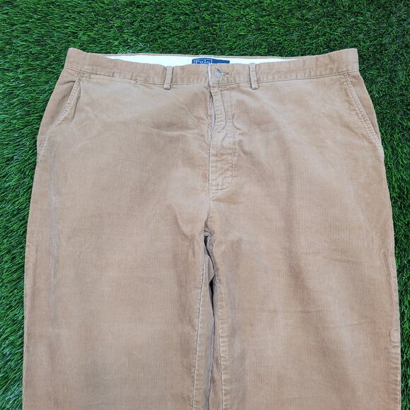 Vintage 90s Polo Ralph Lauren Corduroy Pants Mens 38x31 Baggy Straight Fit - Picture 2 of 12